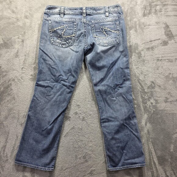 Silver Jeans Capri Jeans Womens W31 Light Wash Frances Low Rise Stretch Denim - Picture 2 of 11